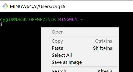 Git中Ctrl+C或+V不管用！！！用右键复制粘贴