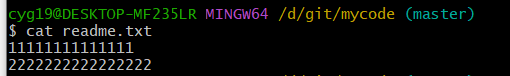查看 readme.txt内容：通过命令cat readme.txt查看